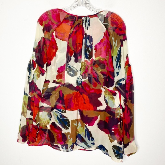 Diane Von Furstenberg Floral Silk Button Blouse - Picture 2 of 10